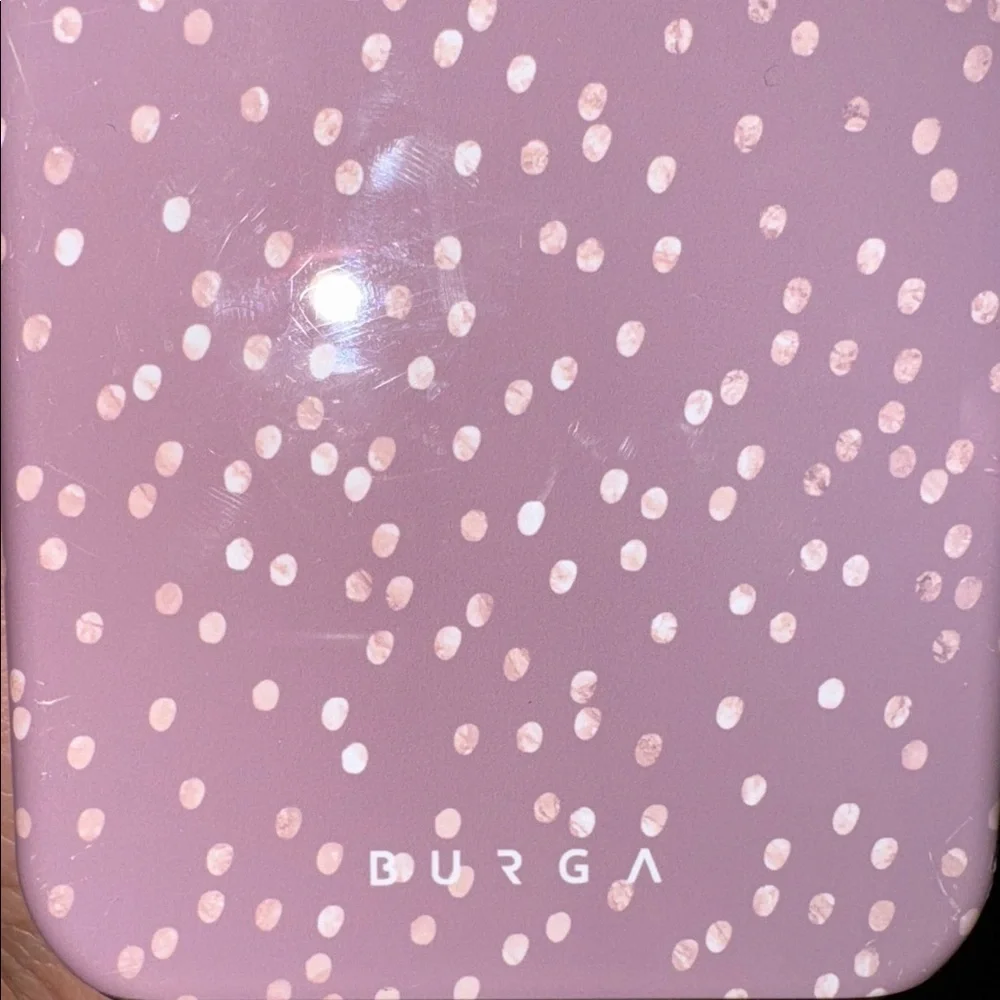 IPHONE 15 PRO / NO MAGSAFE Purple Case white beige hot cocoa spotted burga cute